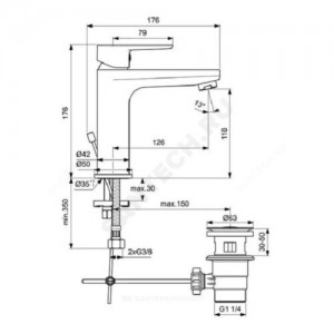 Смеситель для умывальника CERAFINE O одноручный Ideal Standard BC496AA