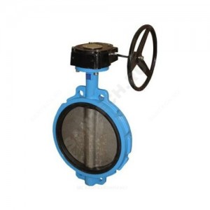 Затвор дисковый поворотный чугун VFY-WG(SYLAX) Ду 400 Ру16 межфл с редуктором диск нерж манжета EPDM Danfoss 082X3050