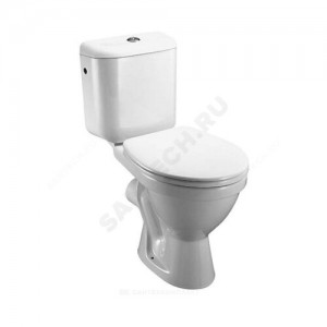 Унитаз-компакт Lyra белый нижний подвод горизонт/выпуск 2/реж без сиденья Jika 8.2423.6.000.242.9