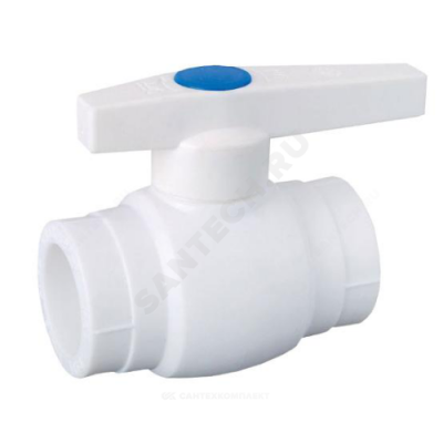 Кран PP-R шаровой белый внутренняя пайка Дн 63 RTP (РосТурПласт) 10581