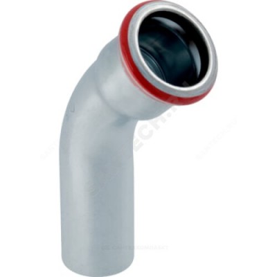 Отвод сталь углеродистая 45гр Дн 15 пресс/труба Mapress Geberit 20702