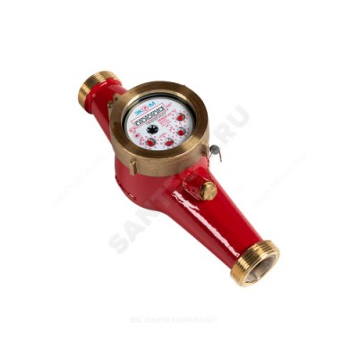 Счётчик г/в и х/в крыльчатый многоструйный Ду 32 Ру16 90С L=260мм резьба В/К ЭКОМЕРА