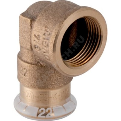 Угольник бронза 90гр Дн 15х3/8" пресс/ВР Mapress Geberit 63862