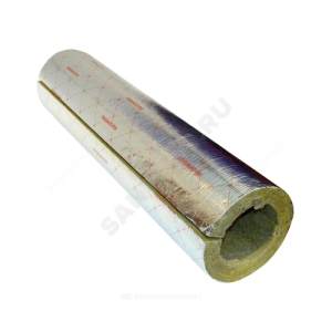 Цилиндр навивной минеральная вата ROCKWOOL 100 кашированный фольгой 100/102 L=1м ROCKWOOL 134903