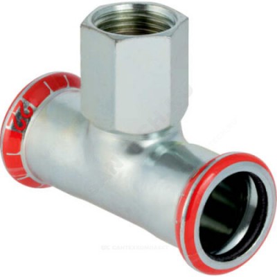 Тройник сталь углеродистая Дн 22х1/2"х22 пресс/ВР Mapress Geberit 21307