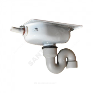 Чаша Генуя сталь с центральным сливом в комплекте с сифоном и водорассекателем Сантэкс (Гомель)