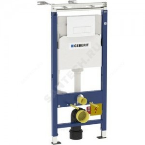 Инсталляция для подвесного унитаза Duofix UP100 с кнопкой смыва Delta 51 альпийский белый Geberit 458.125.11.1