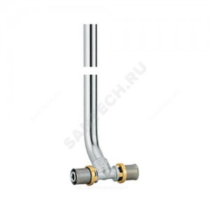 Тройник МП для подключения труб к радиатору латунь пресс Дн 16 RM158 Giacomini RM158X034