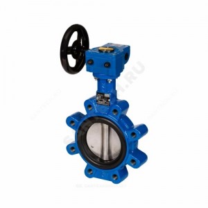 Затвор дисковый поворотный чугун VFY-LG(SYLAX) Ду 100 Ру16 межфл с редуктором диск чугун манжета EPDM эпоксидное покрытие чугунного диска затвора Danfoss 065B8433