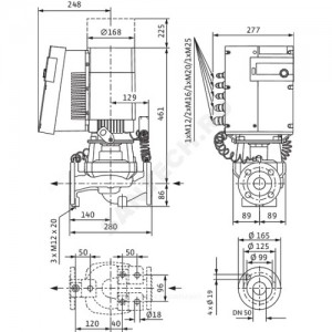 Насос ин-лайн с сухим ротором STRATOS GIGA 50/1-14/0,8-R1 PN16 3х400В/50 Гц Wilo 2170174(2117162)