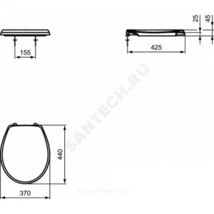 Сиденье для унитаза EUROVIT дюропласт Ideal Standard W302601