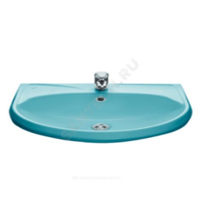 Умывальник подвесной Вест 57 голубой с переливом Santeri 1.3111.8.S06.11B.0