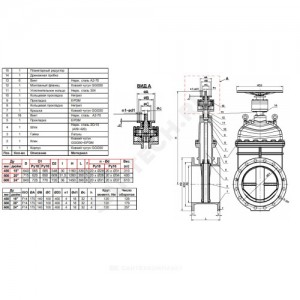 Задвижка чугун VOC4241C аналог МЗВ обрезиненный клин Ду 500 Ру16 до +110 фл Tecofi VOC4241C-08EP0500