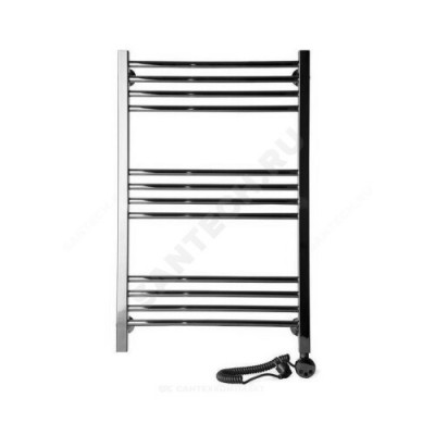Полотенцесушитель электрический нерж сталь Лесенка 600х600мм 9П ТЭН справа Богема-Люкс Элит-Металл Э-37-12