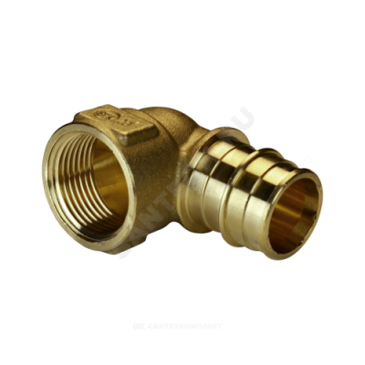 Угольник для PE-X латунь Дн 16х1/2" ВР РОС