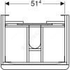 Тумба под умывальник 60 Smyle Square пекан/меламин Geberit 500.352.JR.1