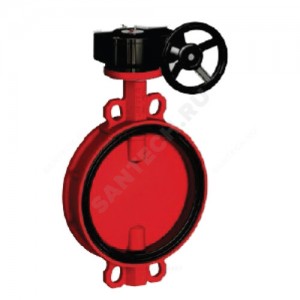 Затвор дисковый поворотный чугун VPI4448R-08EP Ду 100 Ру16 межфл с редуктором диск чугун манжета EPDM Tecofi VPI4448R-08EP0100