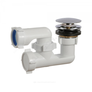 Сифон для поддона регулируемый 1 1/2"x40 слив клапан "клик-клак" (грибок), пробка D=70мм Орио А-2558