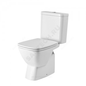 Унитаз-компакт Нео белый нижний подвод горизонт/выпуск 2/реж дюропласт Soft close тонкое сиденье Santek 1.WH30.2.470