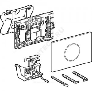 Система управления смывом для унитаза Sigma 10 ик-датчик белый/хром глянец подключение к сети Geberit 115.907.KJ.1