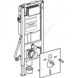 Инсталляция для подвесного унитаза Duofix без кнопки смыва Geberit 111.361.00.5