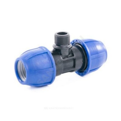 Тройник компрессионный ПЭ НР Дн 40х1"х40 Ру16 RTP (РосТурПласт) 14432