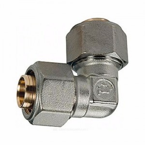 Угольник МП латунь обжим Дн 16х90гр R561AM Giacomini R561MX048