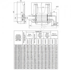 Конвектор настенный концевой "Универсал С" КСК 15 К (А03) (средней глубины) 0.7кВт ниж/п резьба прав Сантехпром 6001522