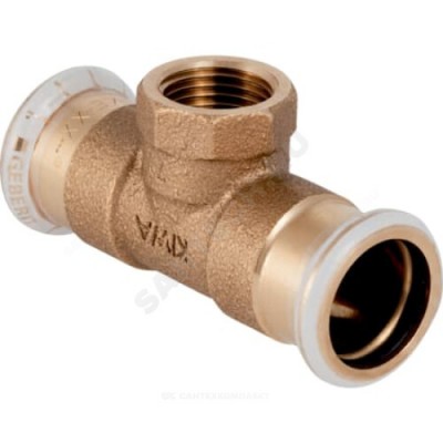 Тройник бронза Дн 22х1/2"х22 пресс/ВР Mapress Geberit 61357