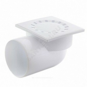 Трап нерегулируемый с "сухим" затвором Дн 110 150х150мм горизонтальный выпуск Ostendorf 904060