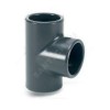 Тройник ПВХ серый под клеевое соед Дн 63х90гр Ру16 напорный EFFAST RDRTID0630