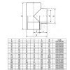 Тройник ПВХ серый под клеевое соед Дн 63х90гр Ру16 напорный EFFAST RDRTID0630