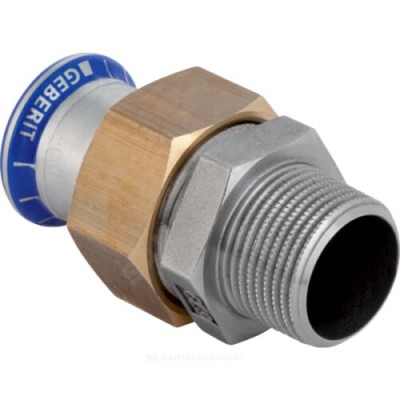 Муфта разъемная сталь нерж Дн 22х1/2" пресс/НР Mapress Geberit 35334