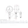 Термоманометр ТМТБ-31Р.2 радиальный Дк80 0,6МПа L=64мм G1/2" 120С Росма 00000002341