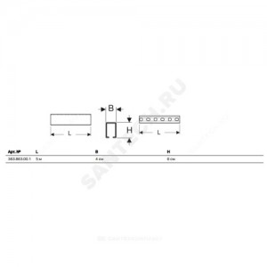 Шина опорная для крепления хомутов (Дн 250-315) 40х60мм L=5м Geberit Pluvia 363.863.00.1 Шина опорная для крепления хомутов (Дн 250-315) 40х60мм L=5м Geberit Pluvia 363.863.00.1