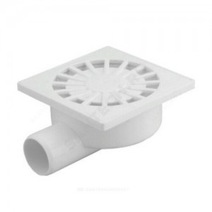 Трап нерегулируемый с "сухим" затвором Дн 50 150х150мм горизонтальный выпуск Ostendorf 904051