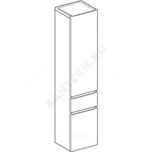 Шкаф высокий Renova Plan белый глянец Geberit 869000000