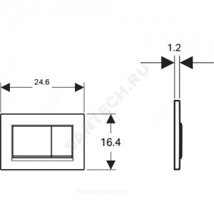 Кнопка для инсталляции Sigma 30 черный матовый лак/хром глянцевый Geberit 115.883.14.1
