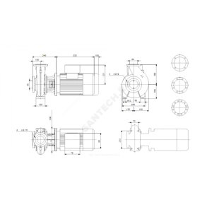 Насос консольно-моноблочный NB50-160/131 A-F2-A-BAQE PN16 3х380-420/660-725В/50Гц Grundfos 95108966