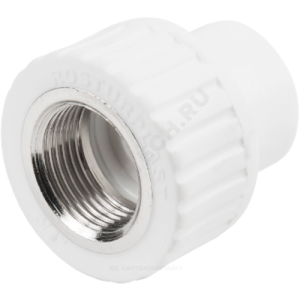 Муфта PP-R комбинированная белая ВР Дн 20х1/2" RTP (РосТурПласт) 10652