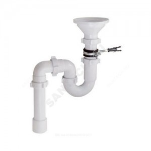 Сифон трубный с разрывом струи 1 1/2"x40 с переходной трубкой 40х40/50 выпуск с приемной воронкой D=113мм Орио RS-41078