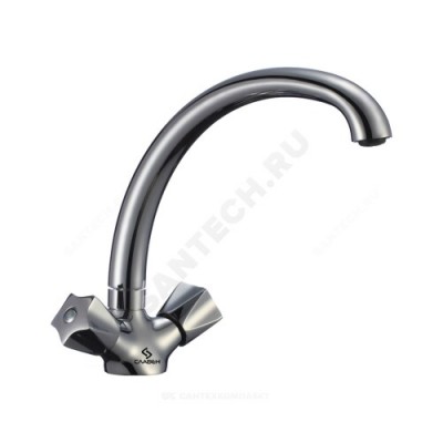 Смеситель для кухонной мойки серия Город Е-серия двуручный Славен СЛ-ДВ-Е11