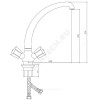 Смеситель для кухонной мойки серия Город Е-серия двуручный Славен СЛ-ДВ-Е11