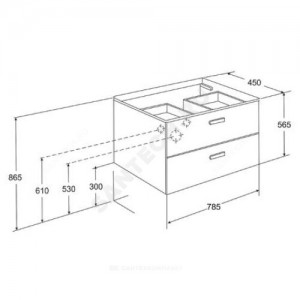 Тумба под умывальник 80 Victoria Nord белый глянец Roca ZRU9000032