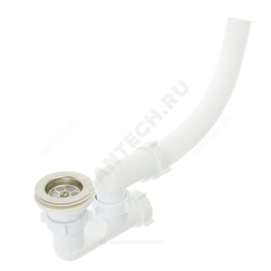 Сифон для поддона регулируемый Эконом 1 1/2"x40 с гофрой 40мм выпуск с нержавеющей решёткой Орио Е-82581