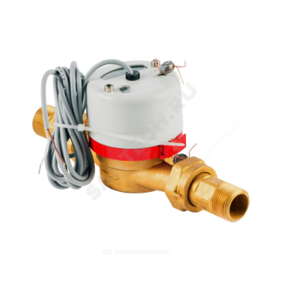 Счётчик г/в крыльчатый одноструйный Ду 15 Ру16 95С L=110мм резьба импульсный В/К ВСТ Тепловодомер