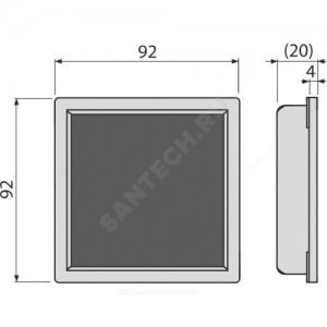 Решетка для трапов нержавеющая сталь, под плитку 92х92мм Alca Plast MPV016