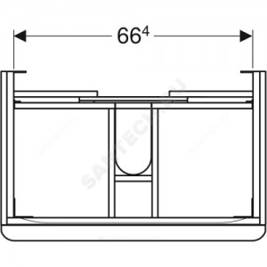 Тумба под умывальник 75 Smyle Square белая Geberit 500.353.00.1