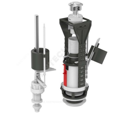 Арматура для бачка сливная/наливная SEVAMIX нижнее подключение кнопка 2/реж Vidima WW969193