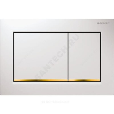 Кнопка для инсталляции Omega 30 белая/позолота Geberit 115.080.KK.1